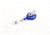Key-Bak Mini-Bak ID Retractable Reel w/ 36in Nylon Cord, Swivel Bulldog Clip, Vinyl ID Strap, Translucent Blue 0214-015