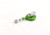 Key-Bak Mini-Bak ID Retractable Reel w/ 36in Nylon Cord, Swivel Bulldog Clip, Vinyl ID Strap, Translucent Green 0215-015