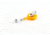 Key-Bak Mini-Bak ID Retractable Reel w/ 36in Nylon Cord, Swivel Bulldog Clip, Vinyl ID Strap, Translucent Yellow 0216-015