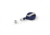 Key-Bak Mini-Bak ID Retractable Reel w/ 36in Nylon Cord, Steel Belt Clip, Vinyl ID Strap, Blue 0055-005