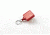 Key-Bak Mini-Bak Square Retractable Reel w/ 36in Nylon Cord, Swivel Bulldog Clip, Split Ring, Red 0029-S05