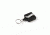 Key-Bak Mini-Bak Square Retractable Reel w/ 36in Nylon Cord, Steel Belt Clip, Split Ring, Black 0050-S05