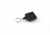 Key-Bak Mini-Bak Square Retractable Reel w/ 36in Nylon Cord, Steel Belt Clip, Split Ring, Black 0050-S05