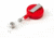Key-Bak Retract-A-Badge ID 5-Pack Retractable Reel w/ 36in Cord, Belt Clip, Vinyl ID Strap, Red 0200-239