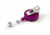 Key-Bak Retract-A-Badge ID 5-Pack Retractable Reel w/ 36in Cord, Swivel Bulldog Clip, Vinyl ID Strap, Translucent Purple 0200-418