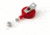 Key-Bak Retract-A-Badge ID 5-Pack Retractable Reel w/ 36in Cord, Swivel Bulldog Clip, Vinyl ID Strap, Translucent Red 0200-420