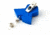 Key-Bak Retract-A-Badge ID BLUE RIBBON Shaped 5-Pack Retractable Reel w/ 36in Cord, Swivel Bulldog Clip, Vinyl ID Strap, Blue 0308-755