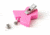 Key-Bak Retract-A-Badge ID PINK RIBBON Shaped 5-Pack Retractable Reel w/ 36in Cord, Swivel Bulldog Clip, Vinyl ID Strap, Pink 0308-751