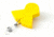 Key-Bak Retract-A-Badge ID YELLOW RIBBON Shaped 5-Pack Retractable Reel w/ 36in Cord, Swivel Bulldog Clip, Vinyl ID Strap, Yellow 0308-757