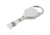 Key-Bak Retract-A-Badge ID Carabiner 25-Pack Retractable Reel w/ 36in Cord, Twist-Free Vinyl ID Strap, White 0200-746