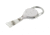 Key-Bak Retract-A-Badge ID Carabiner 25-Pack Retractable Reel w/ 36in Cord, Twist-Free Vinyl ID Strap, White 0200-746