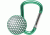 KeyGear Sporty Carabiner, Golf Ball, 50-KEY0234-37, Green 50-KEY0234-37