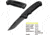 Kilimanjaro Gear Allatro Folding Knife,3.6in, Black G10 Handle, Black Plain Blade KJ910019