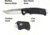Kilimanjaro Gear Allatro Folding Knife,3.6in, Black G10 Handle,Plain Blade KJ910018