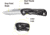 Kilimanjaro Gear Caula Folding Knife,3.4in, Black Skeletonized G10 Handle,Plain Blade KJ910023