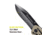 Kilimanjaro Gear Caula Folding Knife,3.4in,Tan Skeletonized G10 Handle, Black Plain Blade KJ910022