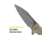 Kilimanjaro Gear Morsa Folding Knife,3.5in,Tan Wood Grain G10 , Black Plain Blade KJ910028