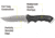 Kilimanjaro Gear Shira Survival Fixed Blade Knife,4.7in, Black Handle, Black ComboEdge Blade KJ910094
