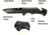 Kilimanjaro Gear UTAC Rescue Folding Knife,3.5in, Black G10 Handle, Black Tanto Blade KJ910033