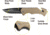 Kilimanjaro Gear UTAC Rescue Folding Knife,3.5in,Tan G10 Handle, Black Tanto Blade KJ910032
