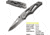 Kilimanjaro Gear Vertice Folding Knife,2.6in,Skeletonized Black Handle, Black Plain KJ910061