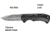 Kilimanjaro Gear Victus Folding Knife,2.5in, Black Handle, Black Plain Edge KJ910086