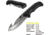 Kilimanjaro Gear Victus Folding Knife,3.5in w/ Gut Hook, Black Handle, Black Plain KJ910049