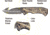 Kilimanjaro Gear Victus Folding Knife,3.5in w/ Gut Hook,Camp Handle, Black Plain KJ910088