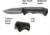 Kilimanjaro Gear Victus Folding Knife,3in, Black Handle, Black Plain Edge KJ910085