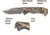 Kilimanjaro Gear Victus Folding Knife,3in,Camo Handle, Black Plain Edge KJ910089