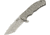 Kizer Cutlery Caligine Framelock Folding Knife,3.625in,CPM-S35VN Steel,Tanto,Stonewash,Gunmetal Gray,Titanium Handle KI401DT2
