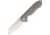 Kizer Cutlery Guru Framelock Folding Knife,3in,S35VN Steel,Standard Edge,Satin,Gray Titanium Handle KI3504K2