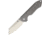 Kizer Cutlery Guru Framelock Folding Knife,3in,S35VN Steel,Standard Edge w/ Thumb Stud,Satin,Gray Titanium Handle KI3504A2
