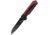 Kizer Cutlery Hyper Black/Red Folding Knife, 4in Closed, 3in Black Finish S35VN Stainless Steel Blade, Black/Red Aluminum Handle, 3632A2