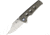 Kizer Cutlery Junges Linerlock Folding Knife, 3 satin finish Bohler N690 stainless clip point b, Green canvas micarta handle, V3551N4