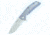 Kizer Cutlery Ki3404A2 Folding Knife,3in,Blue Anodized Titanium,Satin Drop Point KI3404A2