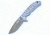 Kizer Cutlery Ki401B2 Folding Knife,4.09in,Blue Titanium,Coated Drop Point KI401B2