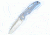 Kizer Cutlery Ki412A3 Folding Knife,3.937in,Blue Titanium,Satin Drop Point KI412A3