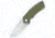 Kizer Cutlery Ki4411F Folding Knife,4.01in,Titanium Frame/OD G10,Satin Drop Point KI4411F1