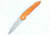 Kizer Cutlery Ki4419A1 Folding Knife,4in,Orange Sunburst Aluminum,Satin Drop Point KI4419A1