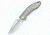 Kizer Cutlery Ki4431 Folding Knife,4.1in,Natural Titanium w/Pattern,Satin Drop Point KI4431, EDEMO1