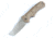 Kizer Cutlery Ki4436 Klecker Folding Knife,3.76in,Tan G10,Stone Washed Tanto KI4436