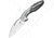 Kizer Cutlery Megatherium Left Handed Folding Knife, 4in Stonewash Cpm S35Vn SS Blade, Matte Finish Titanium Handle With Carbon Fiber Inlay, Thumb Pull, Left Hand Version, Black Nylon Case, KI4502L1