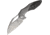 Kizer Cutlery Minitherium Framelock Folding Knife, 3in Damasteel Blade, Gray Titanium Handle w/ Carbon Fiber Inlay, Odin Heim Pattern Blade, Black Nylon Pouch, KI3502D1