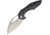 Kizer Cutlery Minitherium Linerlock Folding Knife, 3in Stonewash S35Vn SS Blade, Carbon Fiber Handle, Thumb Pull, Pocket Clip, Black Nylon Pouch, KI3502