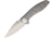Kizer Cutlery SLT Framelock Folding Knife,3.625in,S35VN Steel,Standard Edge,Stonewash,Gray, Hammered Titanium Handle KI4474A2