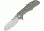 Kizer Cutlery Titanium Framelock Knife, Anodized green/gray titanium handle KI4423