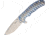 Kizer Cutlery Titanium Framelock Blue Fold Knife, SS drop point fine edge blade, Blue handle KI5401