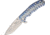 Kizer Cutlery Titanium Framelock Fold Knife, SS drop point fine edge blade, Stonewash/Spectrum Gloss handle KI401C2