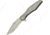 Kizer Cutlery Trifecta Framelock Folding Knife,3.875in,CPM-S35VN Steel,Standard Edge,Drop Point,Stonewash,Gray,Titanium Handle KI5462A1